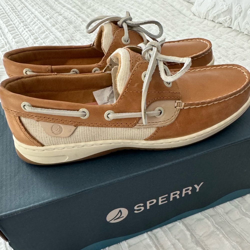 NIB Sperry Bluefish Metallic Boat Shoes
